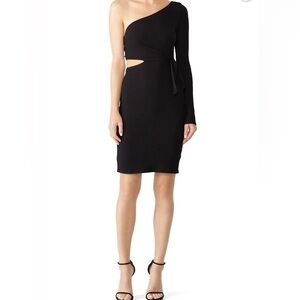 Flynn Skye Black Bliss One-Shoulder Cutout Dress